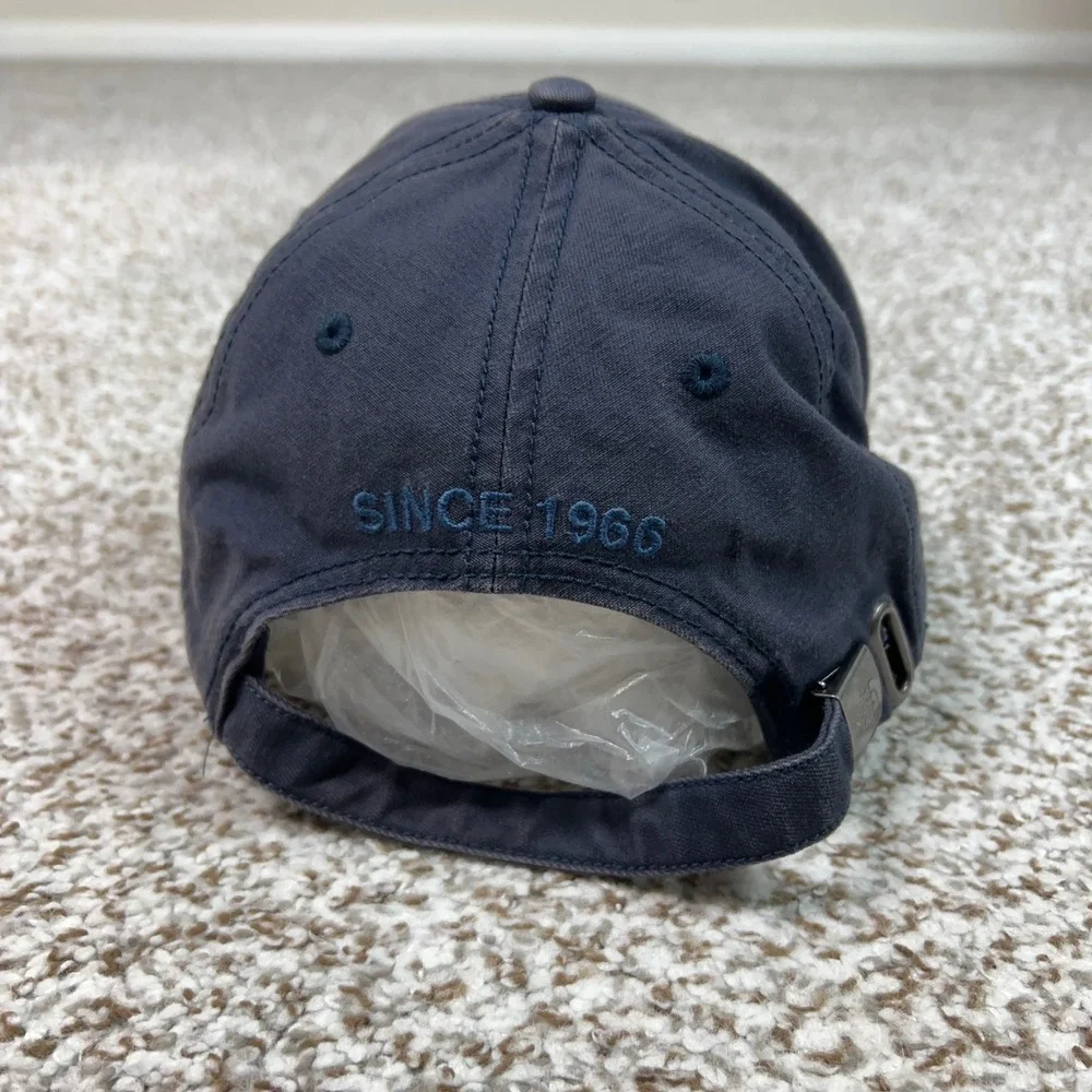 The North Face Hat Mens One Size Navy Blue Casual Hiking Logo Strapback Cap Gorp